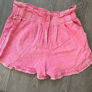 Pink Denim Shorts
